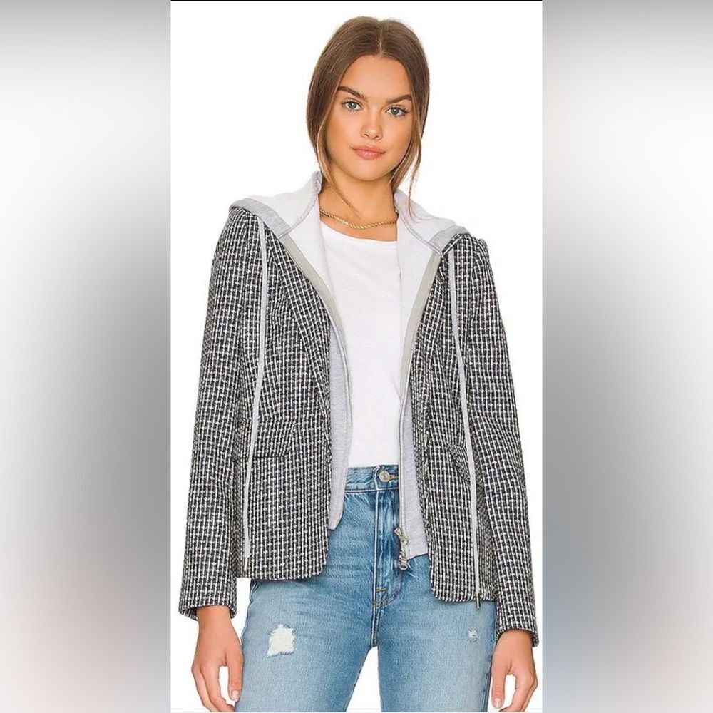 Central Park West Clarke Dickie Plaid Tweed Blazer Jacket Size Small